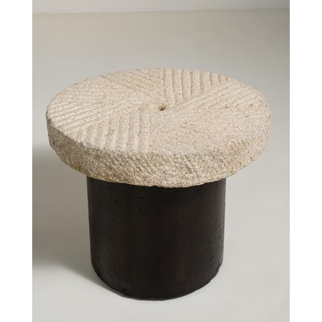 Iron Side Table with Stone Top, Antique, China, Early 20th Century For Sale In Greensboro - Image 6 of 12