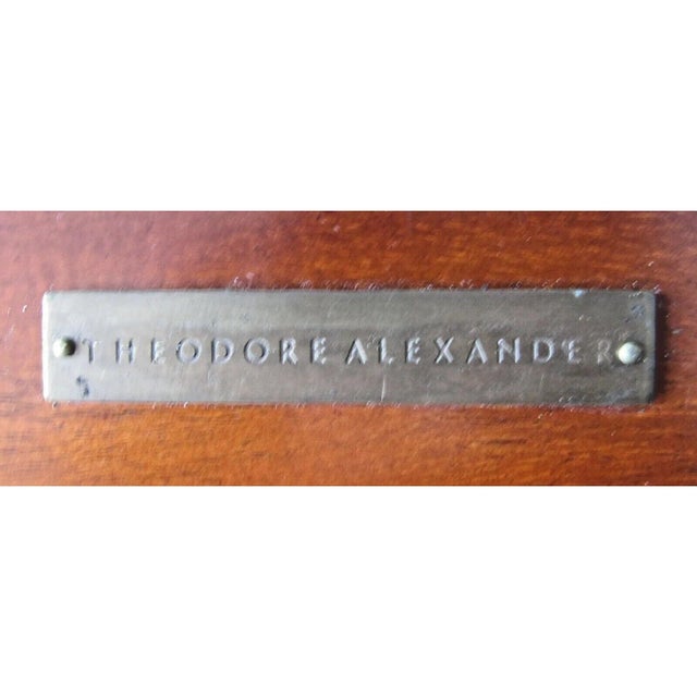 Theodore Alexander Mahogany Edwardian Bamboo Console Table Indochine 5300-138 For Sale - Image 12 of 12