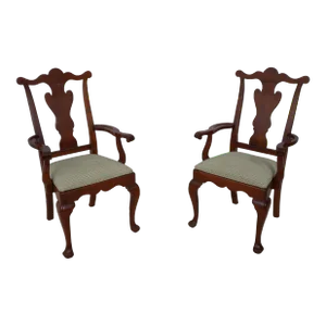 Pair of Statton Cherry Dining Room Arm Chairs
