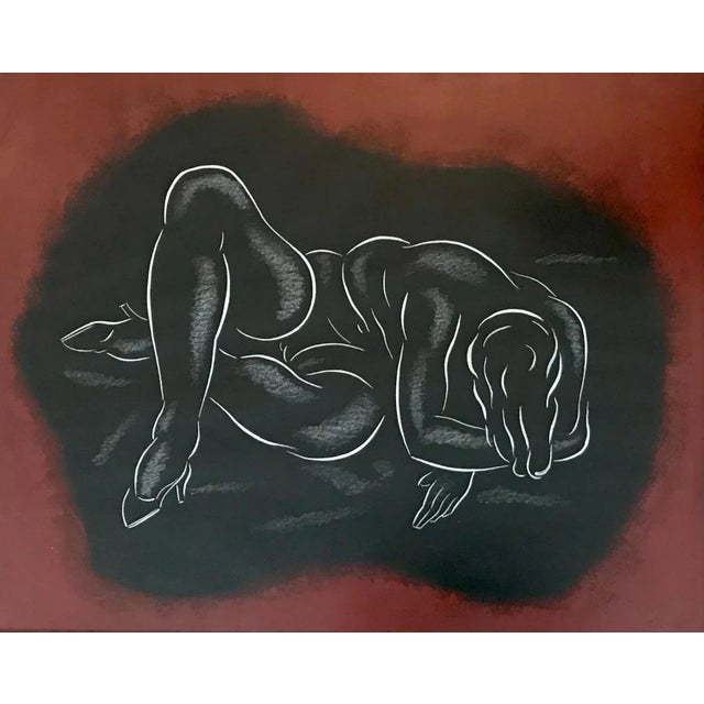Jean Blailé, The Woman Who Hides, 1980s, Chalk For Sale - Image 7 of 7