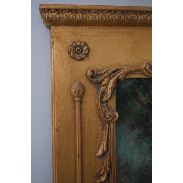 Gold French Louis XV Trumeau Style Gold Mirror For Sale - Image 8 of 12