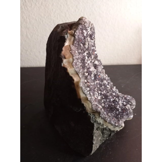 This is a STUNNING 3lb Turkish Black Amethyst 6"x6" Crystal Geode. Procured during personal travel to Turkey BOX 25