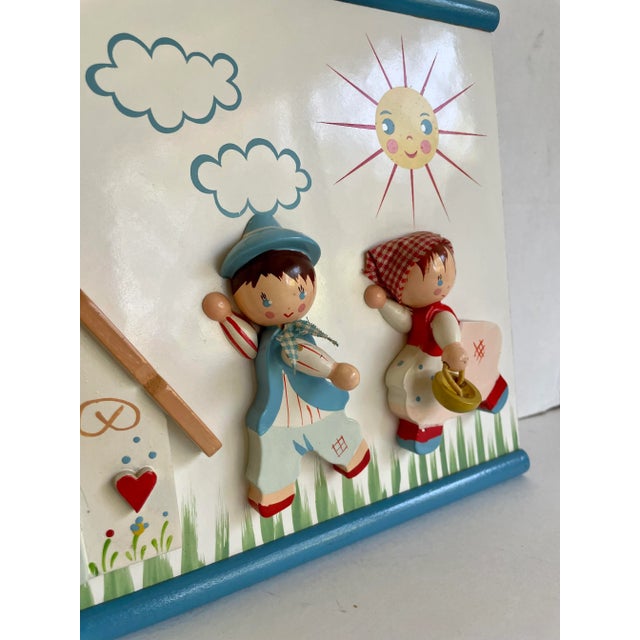 1980s 1980's Kiddie Wood Light Switch Cover and Wall Decor For Sale - Image 5 of 13
