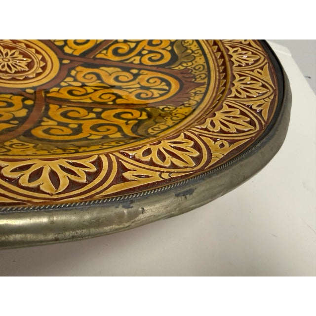 Ceramic Moroccan Ceramic Vase + Bowl, Set of Two For Sale - Image 7 of 12