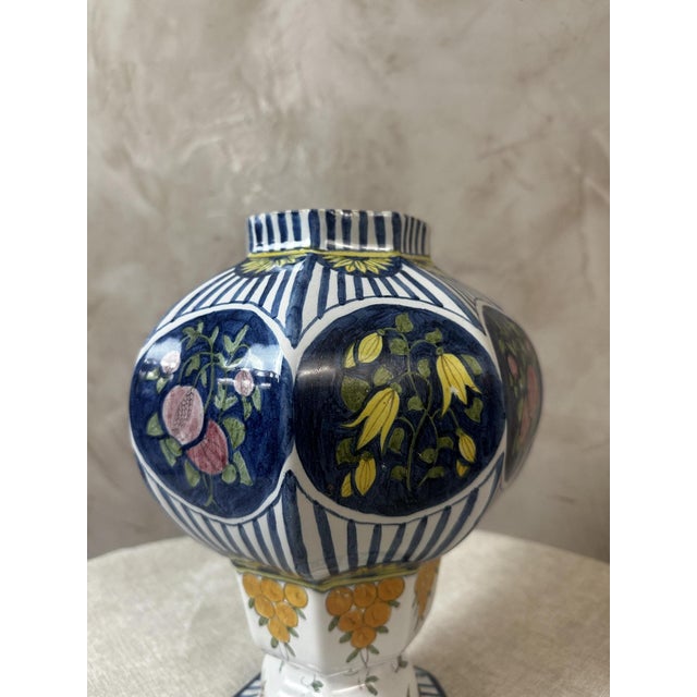 Gray Vintage Vase in Polychrome, 1925 For Sale - Image 8 of 14