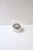 A sterling silver and cut-glass jewelry box with vanity mirror, circa late-20th century, USA. A round cut-glass jewelry...