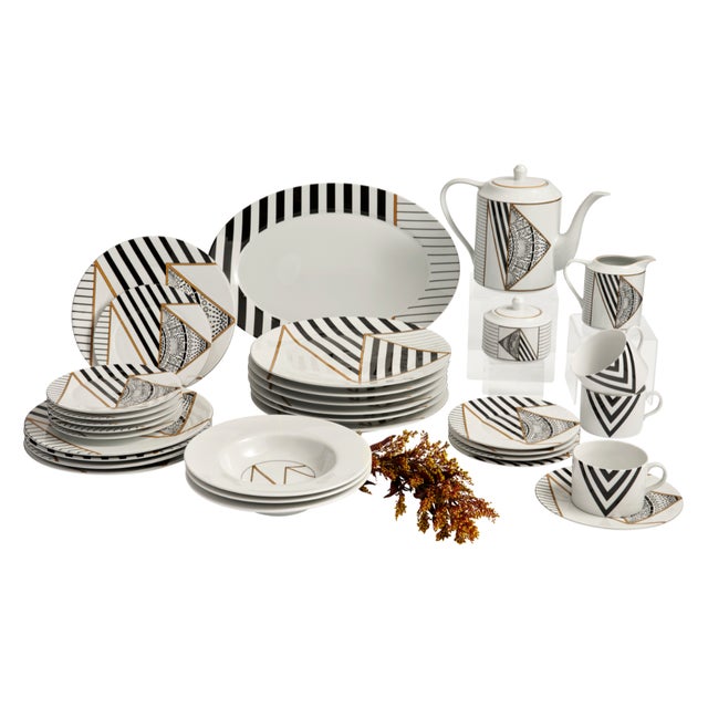 Contemporary Alina Soup Plate Set of 4 by Nina Magon For Sale - Image 3 of 3