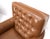 Pair of Chesterfield Style Leather Chairs W/ Ottomans Brown to Tan For Sale - Image 11 of 15