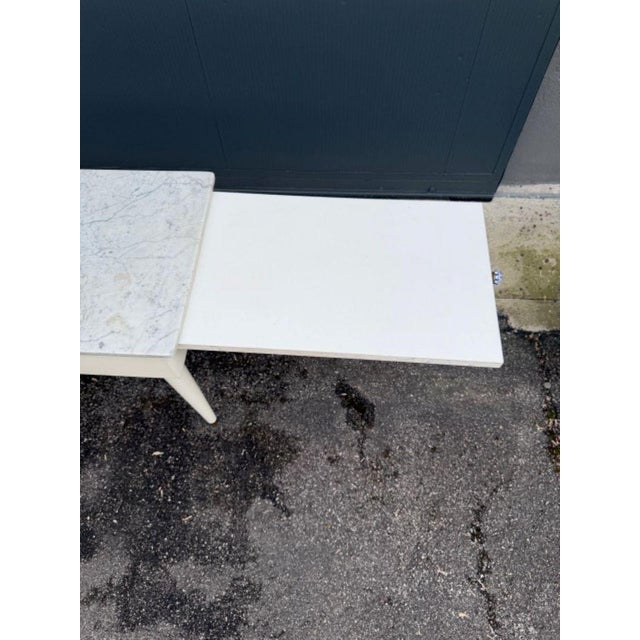 Vintage Italian Dining Table with Grey Marble Top, 1930s For Sale - Image 4 of 8