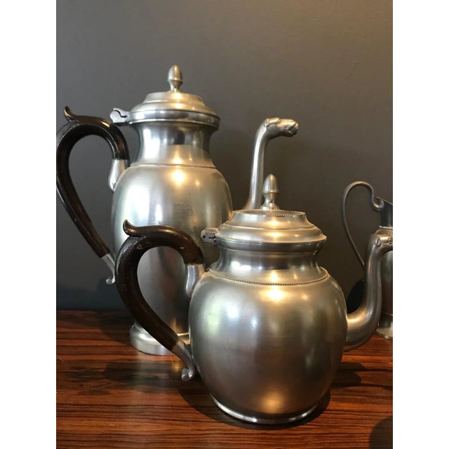 Art Deco Tin Tea & Coffee Service, Set of 5 For Sale - Image 13 of 16