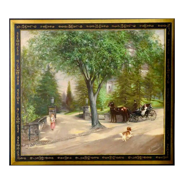“At the Gates of Pinehurst” Circa 1885, by J. E. Mansfield For Sale