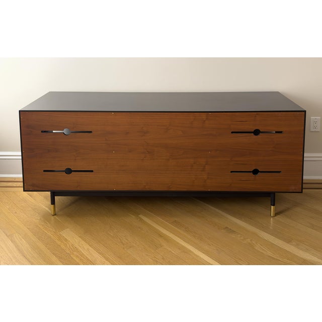 BDDW Lake Credenza Walnut and Graphite Lacquer For Sale In New York - Image 6 of 15