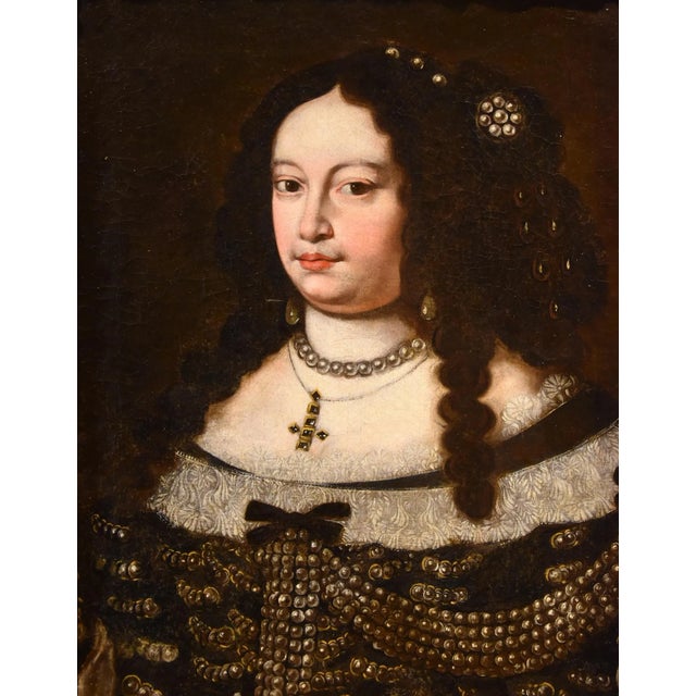 Jan van gelder, italianized giovanni vangheldri (antwerp 1621 – modena 1685) portrait of duchess vittoria farnese d'este...