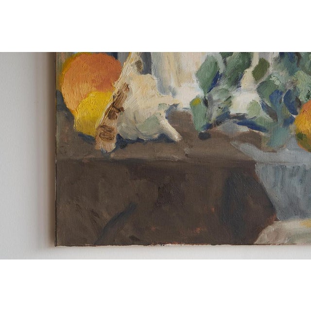 1950s Jacques van Loock, Portrait of a Sitting Woman, Oil on Canvas, 1950s For Sale - Image 5 of 12