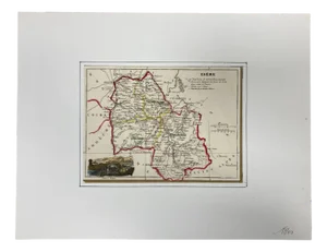 Map of the Department of Isère after Charles V. Monin, 1840s