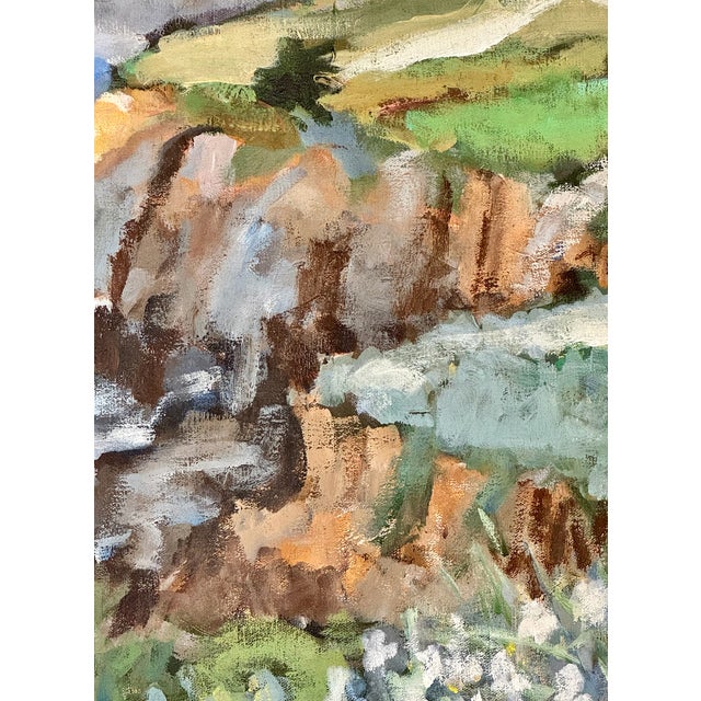 Impressionist 1970 California Plein Air Oil on Canvas Painting, "Laguna Coastline" For Sale - Image 3 of 5
