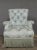 French 19th Century Tufted Armchair and Ottoman For Sale - Image 4 of 12