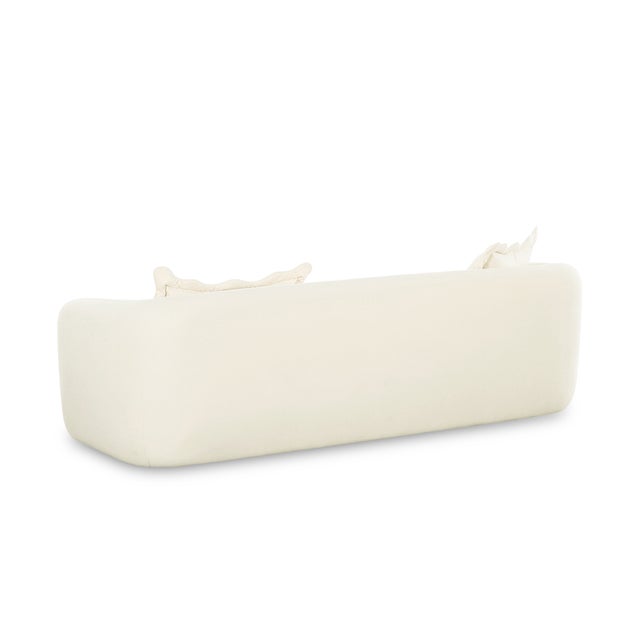 Boho Chic Lou Cream Performance Velvet Sofa For Sale - Image 3 of 6