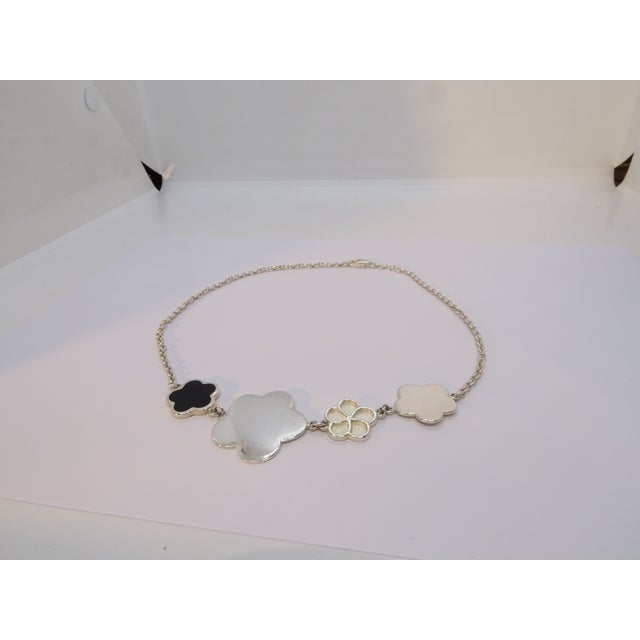 Art Deco Floral Necklace in Sterling Silver from Christofle, France, 2000s For Sale - Image 13 of 18