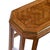 Wood Art Deco Inspired Herringbone Parquet Top Gold Trim Oak Console Table For Sale - Image 7 of 9