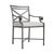 Brown Jordan Venetian Arm Chair, Textured Pewter frame with Fusion Dove fabric For Sale - Image 12 of 12