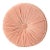 Modern Blush Pink Smocked Round Throw Pillow in Velvet For Sale