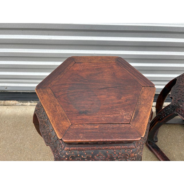 Wood Pair of Antique Chinese Tables For Sale - Image 7 of 12