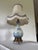 Antique Table Lamp in High-Fire Blue Earthenware with Bronze Tripod Base, 1800s For Sale - Image 3 of 10