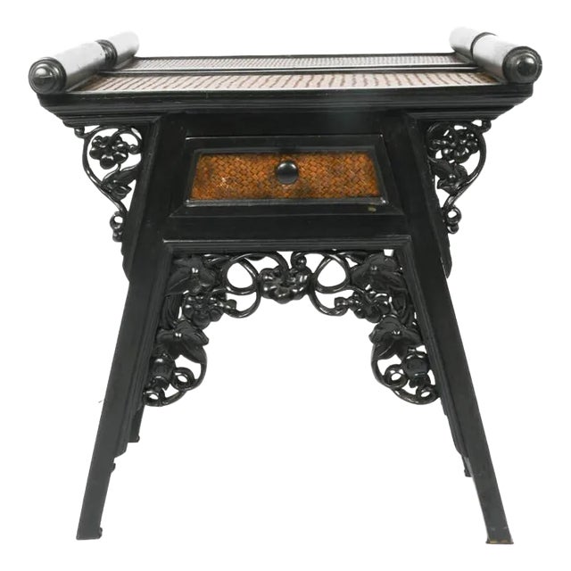 Mid 20th Century Chinese Reproduction Rattan Stool For Sale