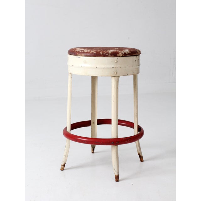 Mid-Century Industrial Diner Stool For Sale - Image 9 of 17