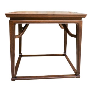 Mid-Century Michael Taylor for Baker Furniture Chinoiserie Walnut Side Table For Sale