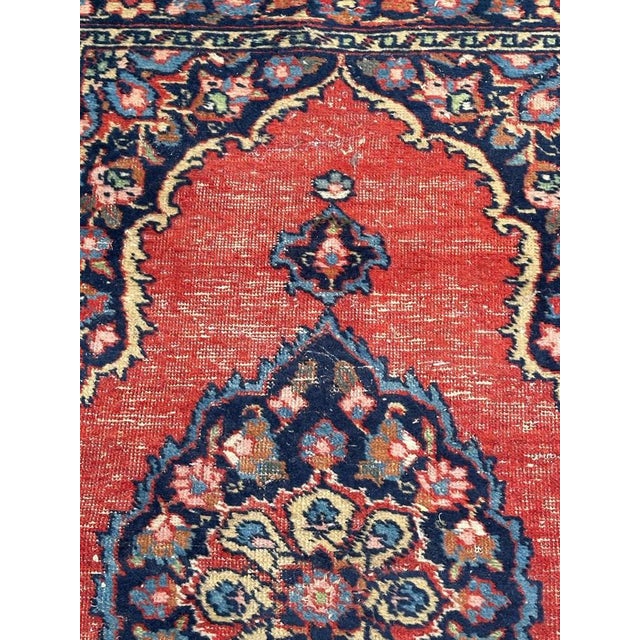Blue Small Antique Tabriz Rug, 1920s For Sale - Image 8 of 18