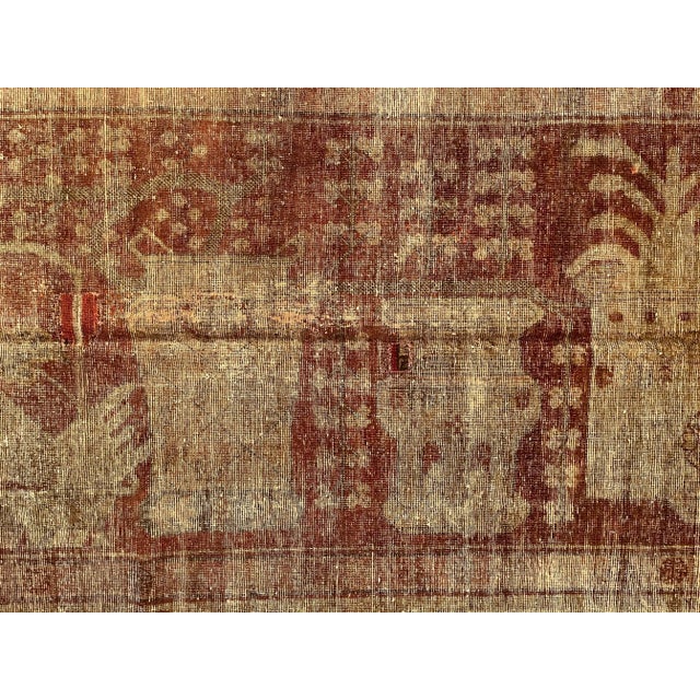 Early 20th Century Botanical Samarkand Rug For Sale In Los Angeles - Image 6 of 9