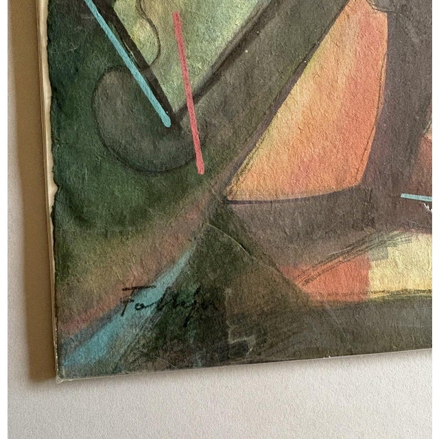 FOLTYN Frantisek. (1891-1976). Abstract Composition. Gouache on paper. Signed lower right. Dimensions: H. 33 cm W. 24 cm....