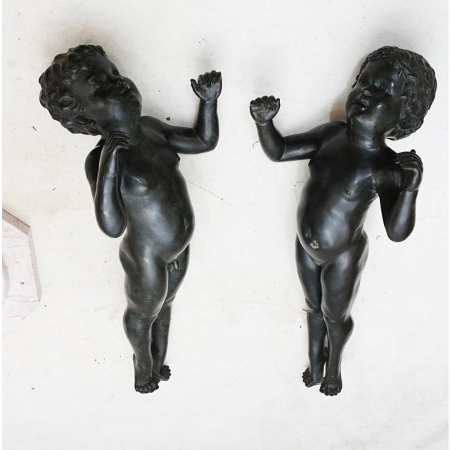 Art Deco Water Font Bird Fountain in Marble and Bronze, 1930s For Sale - Image 12 of 13