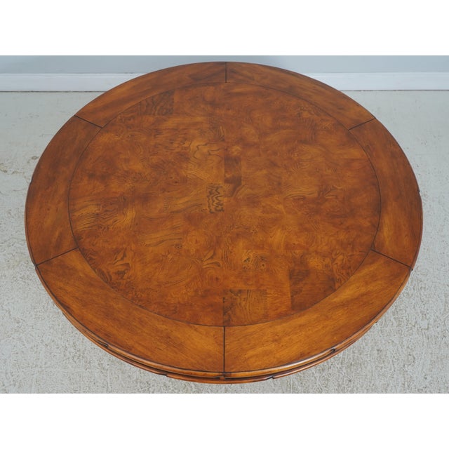 Traditional Tommy Bahama Style Large Round Dining Room Table For Sale - Image 3 of 13