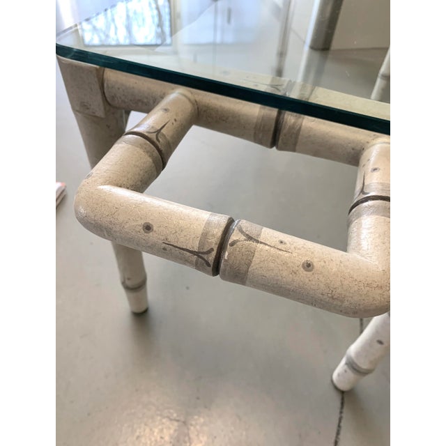 Mid 20th Century Vintage Mid-Century Hand-Pained Faux Bamboo Coffee Table For Sale - Image 5 of 7