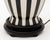 Late 20th Century Modern Black and White Striped Crackle Glazed Porcelain Urn Mounted as Lamp For Sale - Image 4 of 6