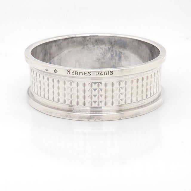 Early 20th Century Antique Hermès Art Deco Period Sterling Silver Napkin Ring & Box For Sale - Image 5 of 18