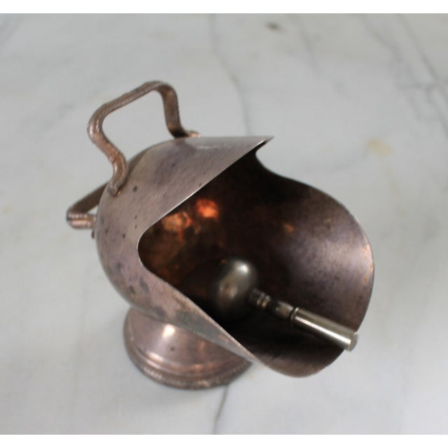 Vintage Silver-Plated Sugar Scuttle With Matching Scoop For Sale - Image 4 of 13