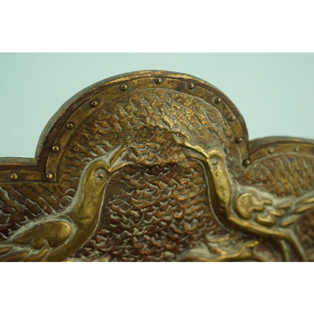 Hand-Embossed Copper Letter Box with Bas-Relief of Birds in Wood, 19th Century For Sale - Image 17 of 18