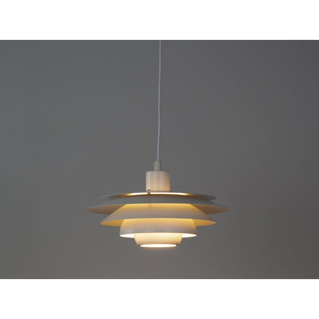 Vintage Danish Verona Pendant Lamp by Kurt Wiborg for Jeka, 1980s For Sale - Image 3 of 9