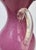 Mid 20th Century 1980s Chapman Pink Glass Urn Table Lamp With Clear Handles For Sale - Image 5 of 16