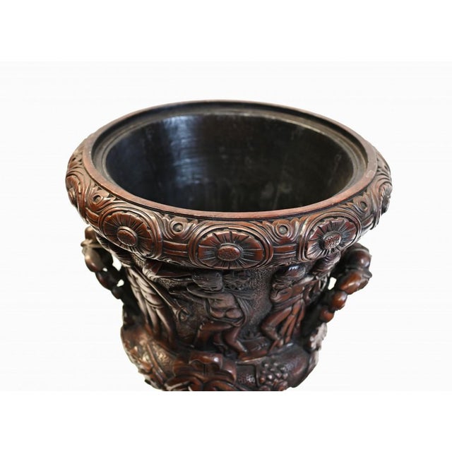 Italian Monumental Carved Urns, Set of 2 For Sale - Image 13 of 15