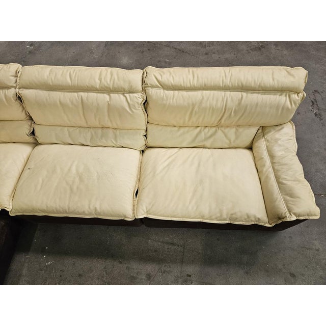Italian Modular Corner Sofa in Leather and Suede, 1970s, Set of 4 For Sale - Image 3 of 18