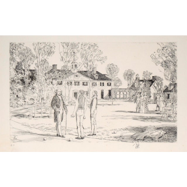 American Bowling on the Green (From the Bicentennial Pageant of George Washington) by Childe Hassam For Sale - Image 3 of 8