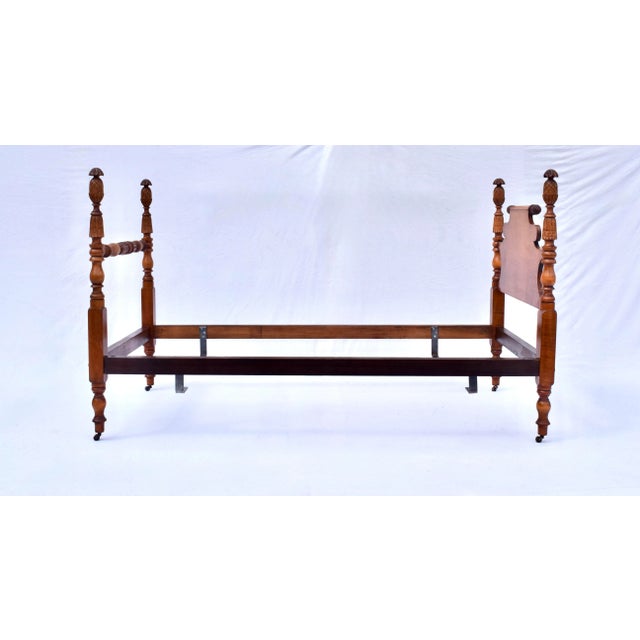 Chestnut Antique American Federal Twin Beds, Circa 1910s For Sale - Image 8 of 13