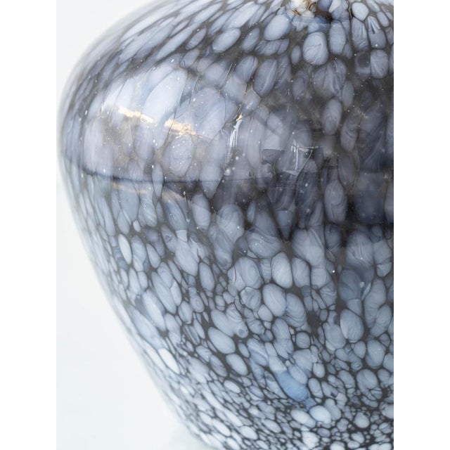 Black Mid-Century Venini Murano Glass Black and White Table Lamp, 1950s For Sale - Image 8 of 12