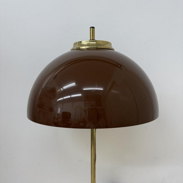 Vintage Mushroom Table Lamp with Gold Metal Base, 1970s For Sale - Image 14 of 18