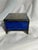 1980s Handcrafted Blue Stained Glass Trinket Box For Sale - Image 5 of 11